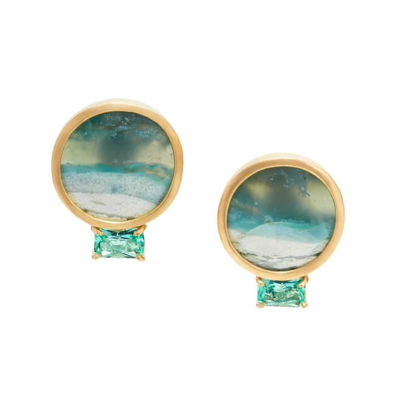 Landscape: Ocean, White Sands Small Earclip