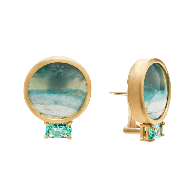 Landscape: Ocean, White Sands Small Earclip
