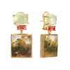 Landscape: Mountain, Lichen Earrings