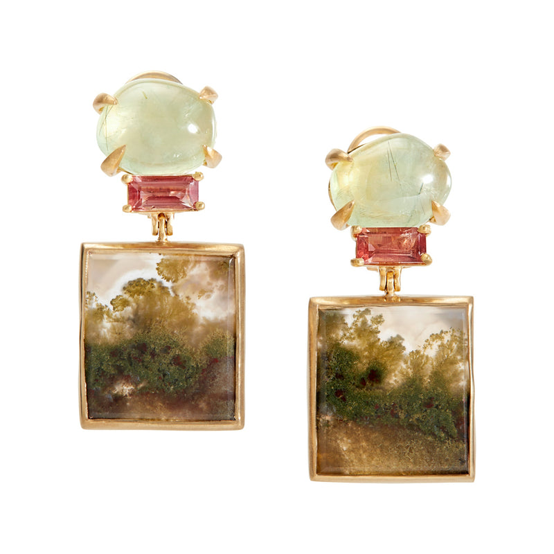 Landscape: Mountain, Lichen Earrings