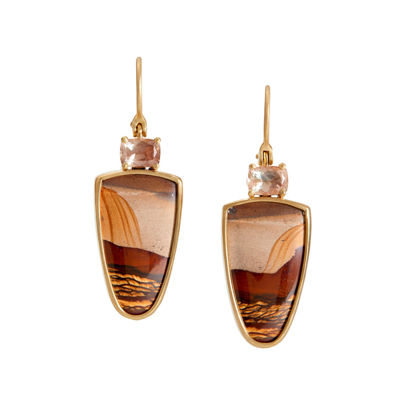 Landscape: Mountain, Cliffs Earrings