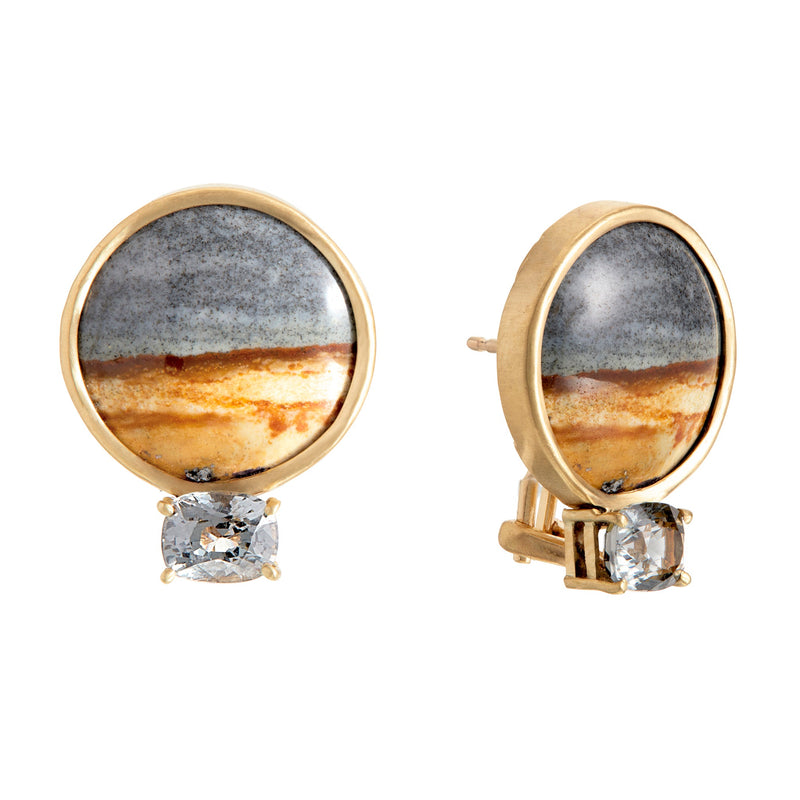 Landscape: Desert, Sandstorm Small Earclips
