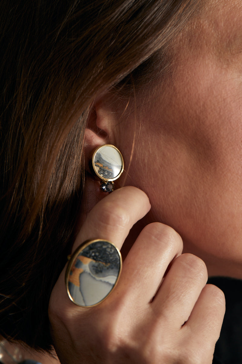 Landscape: Sky, Breeze Small Earclips