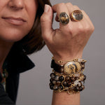 Schalenblende Leather Band Bracelet