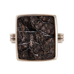 Natural Surface Obsidian Ring