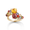 Dagny Stacking Ring, Citrine & Red Garnet; Citrine & Carnelian